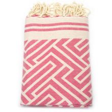 Fouta Jacquard Labyrinth - Fuchsia Flower