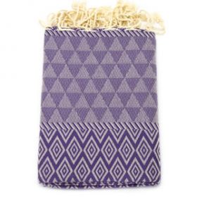 Fouta Jacquard Diamant - Dark Grapes