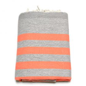 Fouta Frottee - Neon Orange Fish