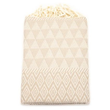Fouta Jacquard Diamant - Natural Raffia