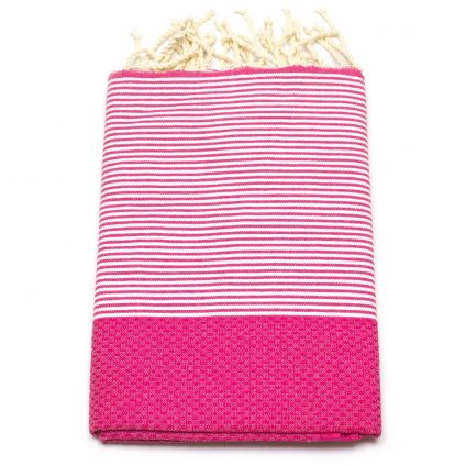 Fouta Nid d'Abeille - Fuchsia Flower