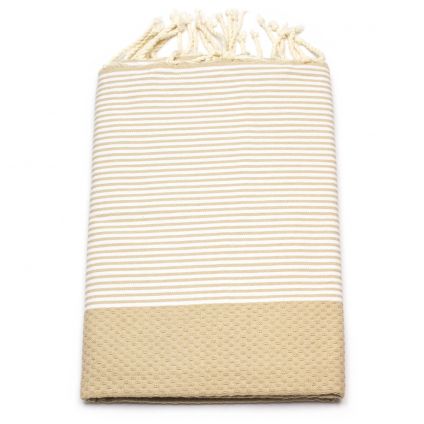 Fouta Wabenmuster - Natural Raffia