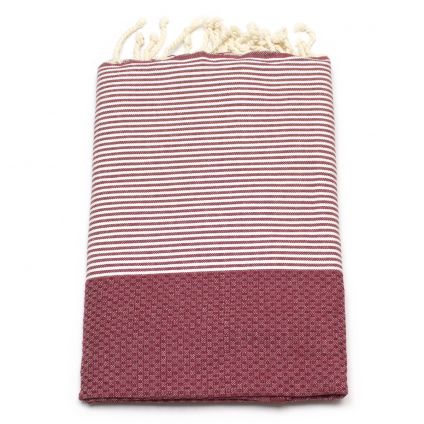 Fouta Nid d'Abeille - Dark Cherry