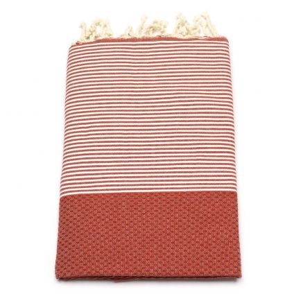 Fouta Nid d'Abeille - Terracotta