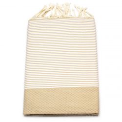 Fouta Nid d'Abeille - Natural Raffia