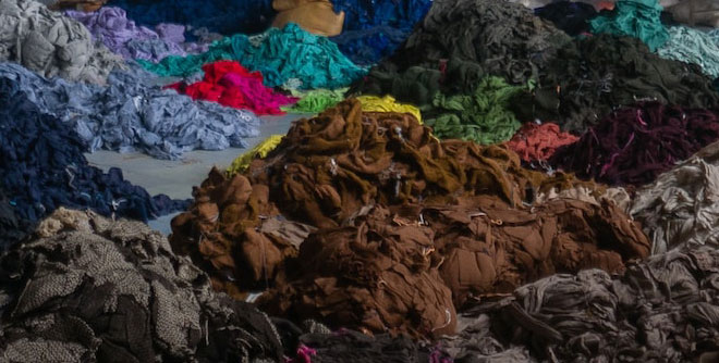 Recycelte Baumwolle Blending